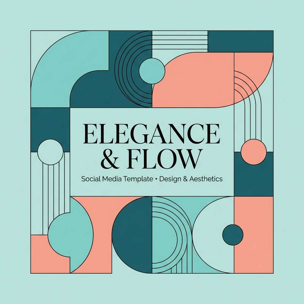 coral aqua social template