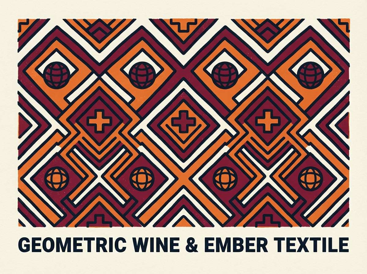 geometric textile pattern poster