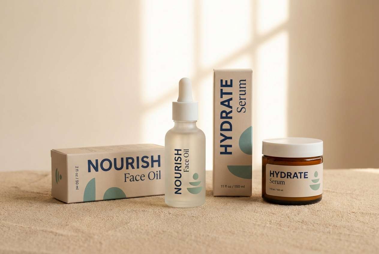 minimal skincare packaging