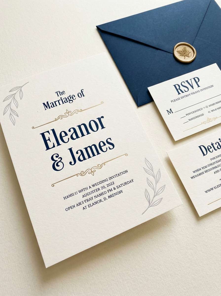 elegant wedding invitation