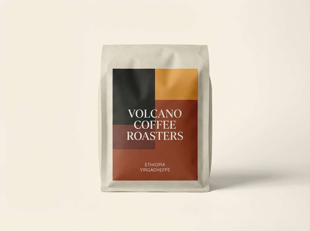 coffee bag label design