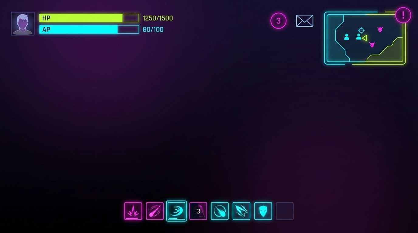 arcade style gaming overlay ui