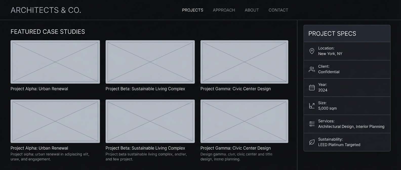 architecture case study page