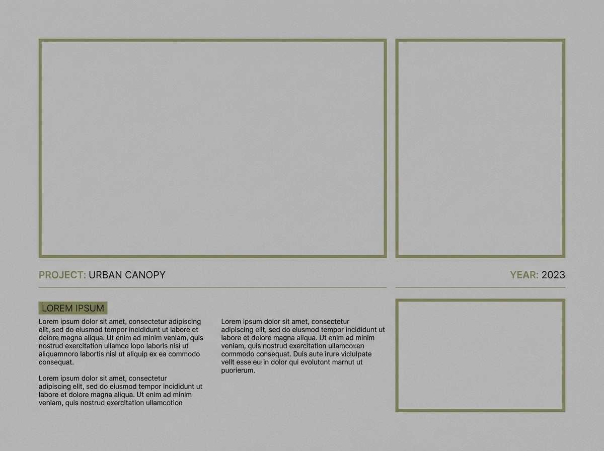 architecture portfolio in blue gray