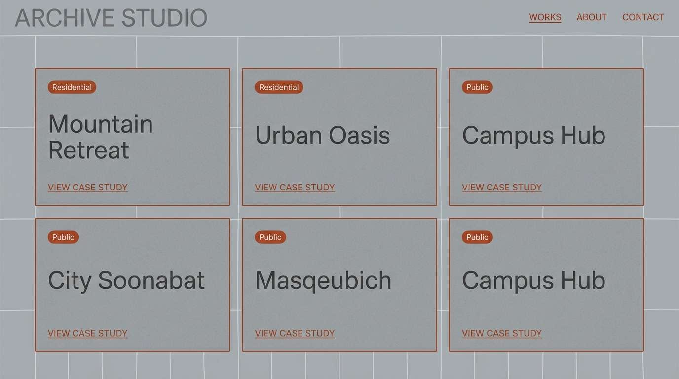architecture portfolio page
