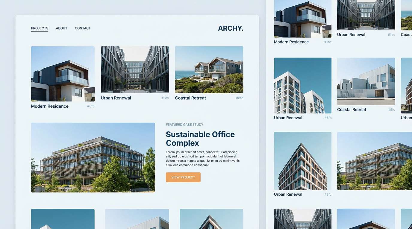 architecture portfolio ui