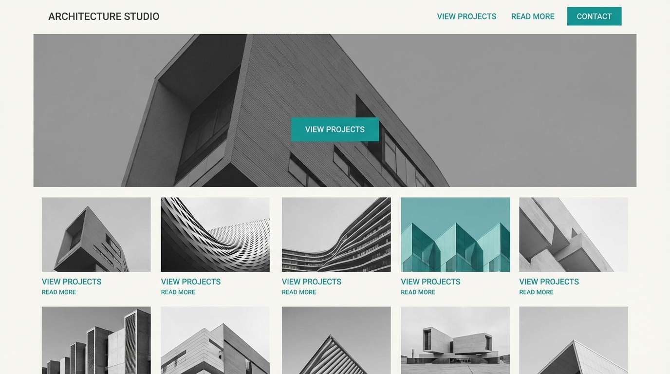 architecture website ui
