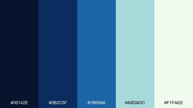 arctic beacon color palette with hex codes