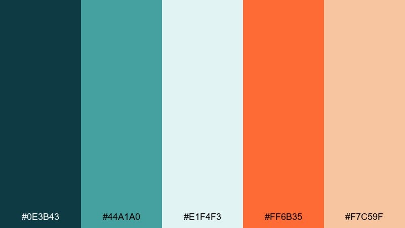 arctic chili fire and ice color palette with hex codes