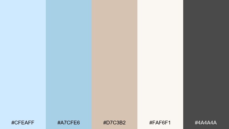 arctic clay color palette with hex codes