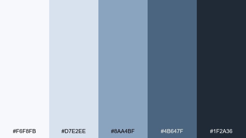 arctic dusk scandinavian color palette with hex codes