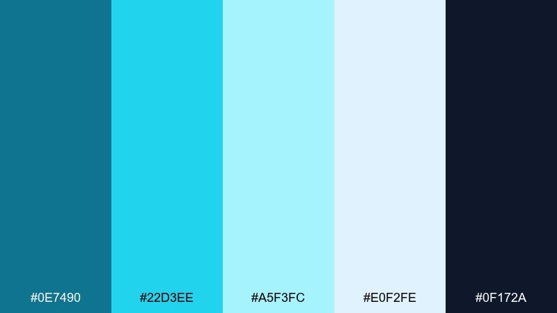 arctic fjord color palette with hex codes