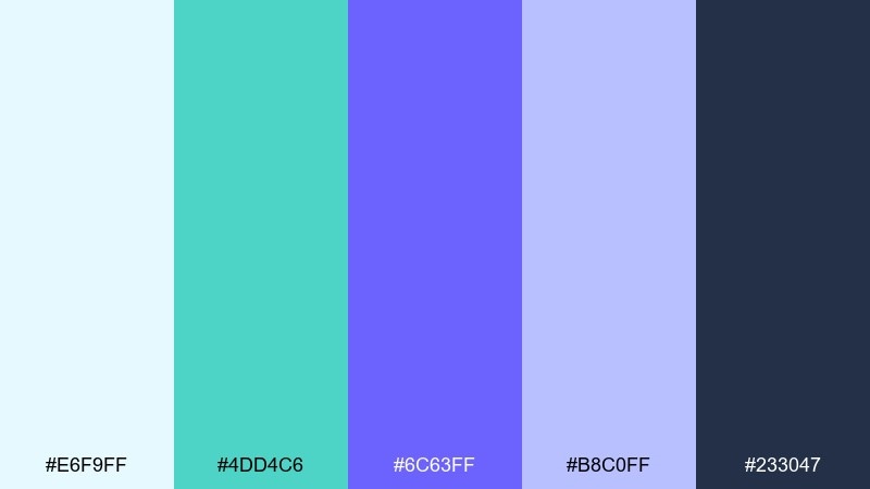 arctic iris color palette with hex codes