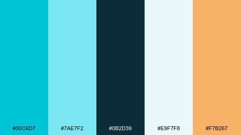 arctic lagoon color palette with hex codes