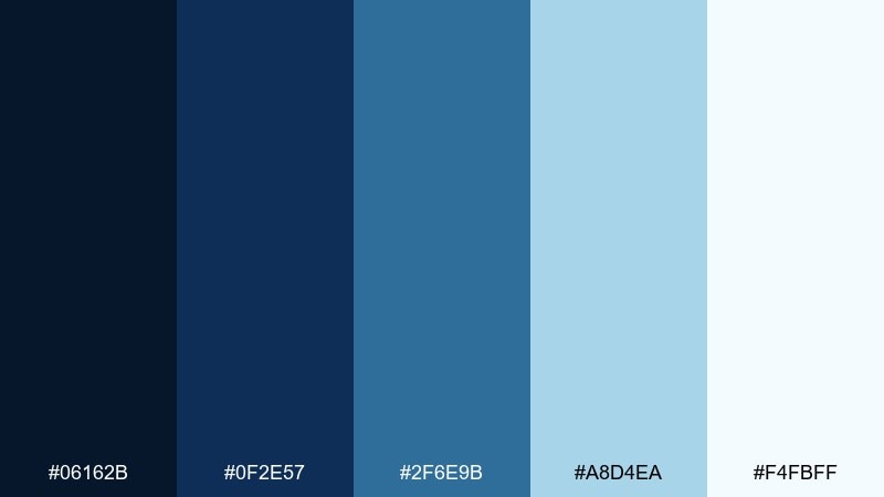 arctic night color palette with hex codes