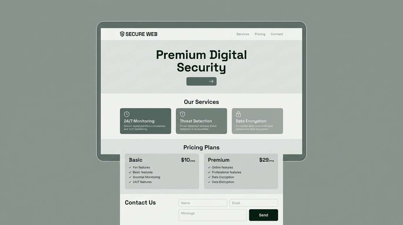 security website ui