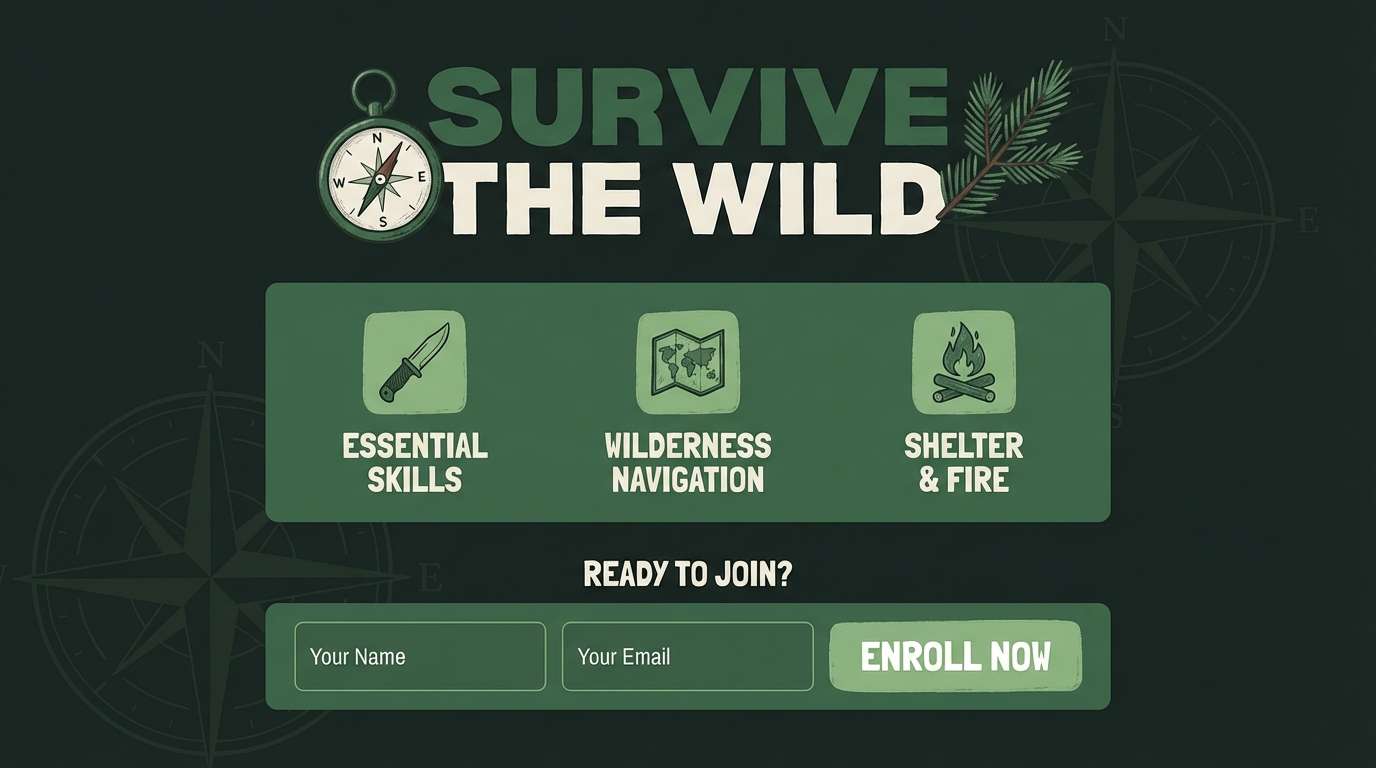 survival landing page