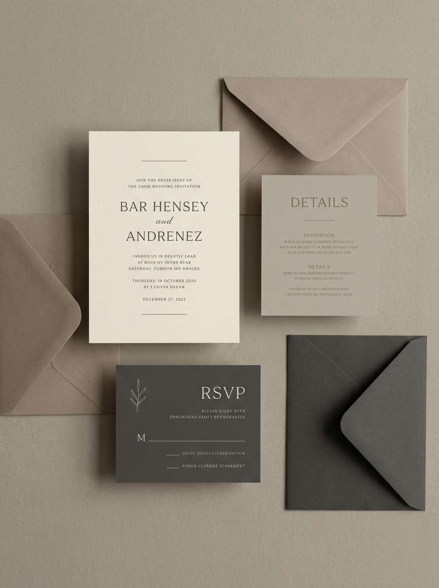 minimal wedding invitation