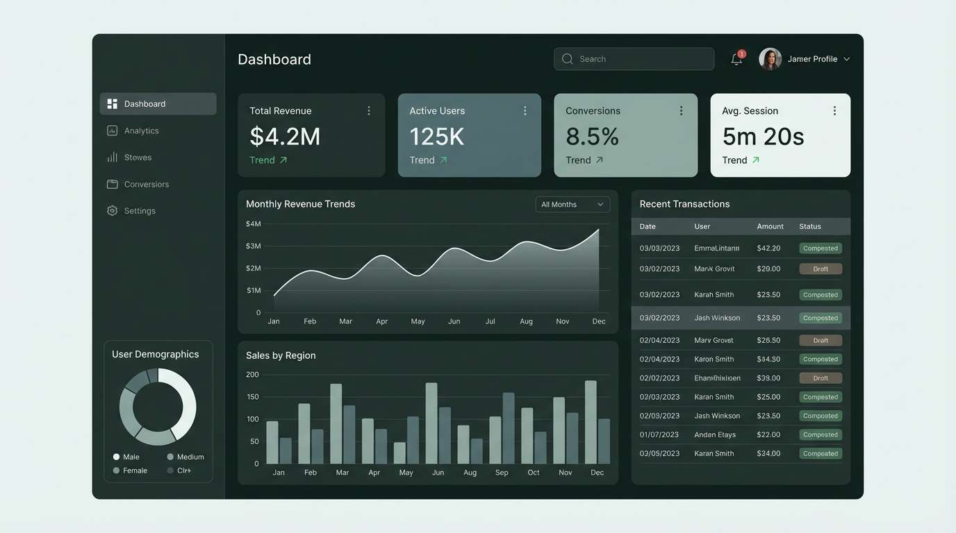 analytics dashboard layout