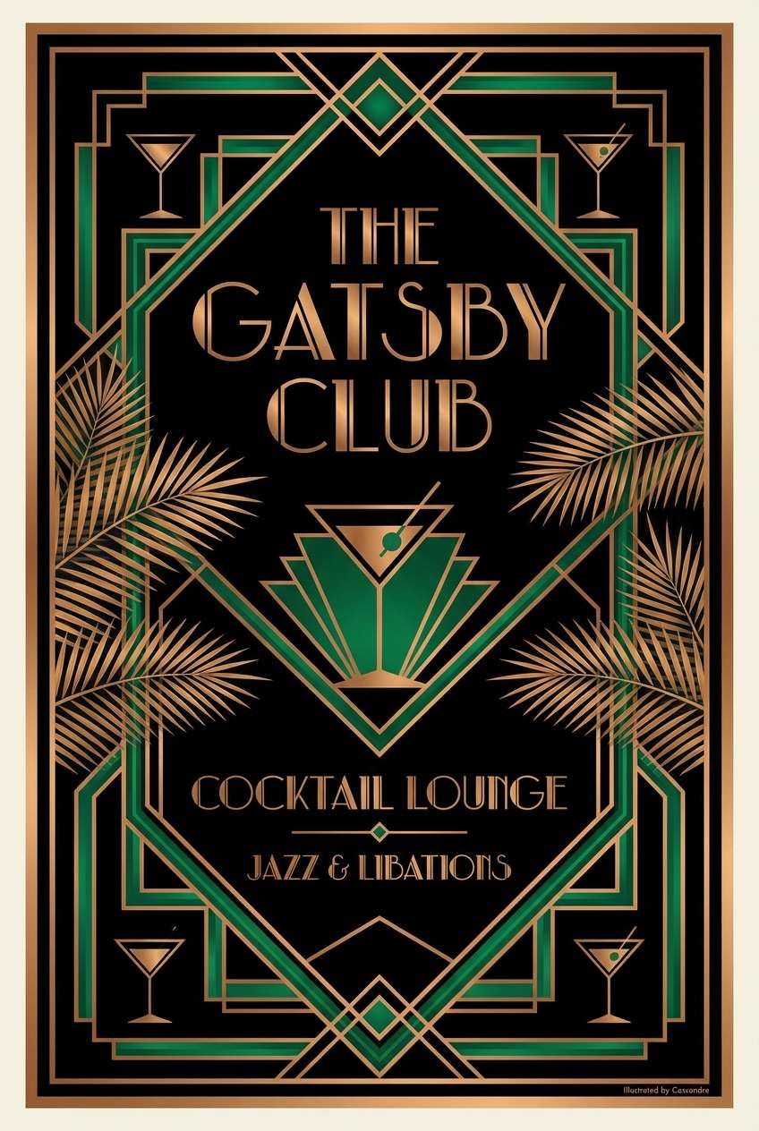 art deco cocktail poster