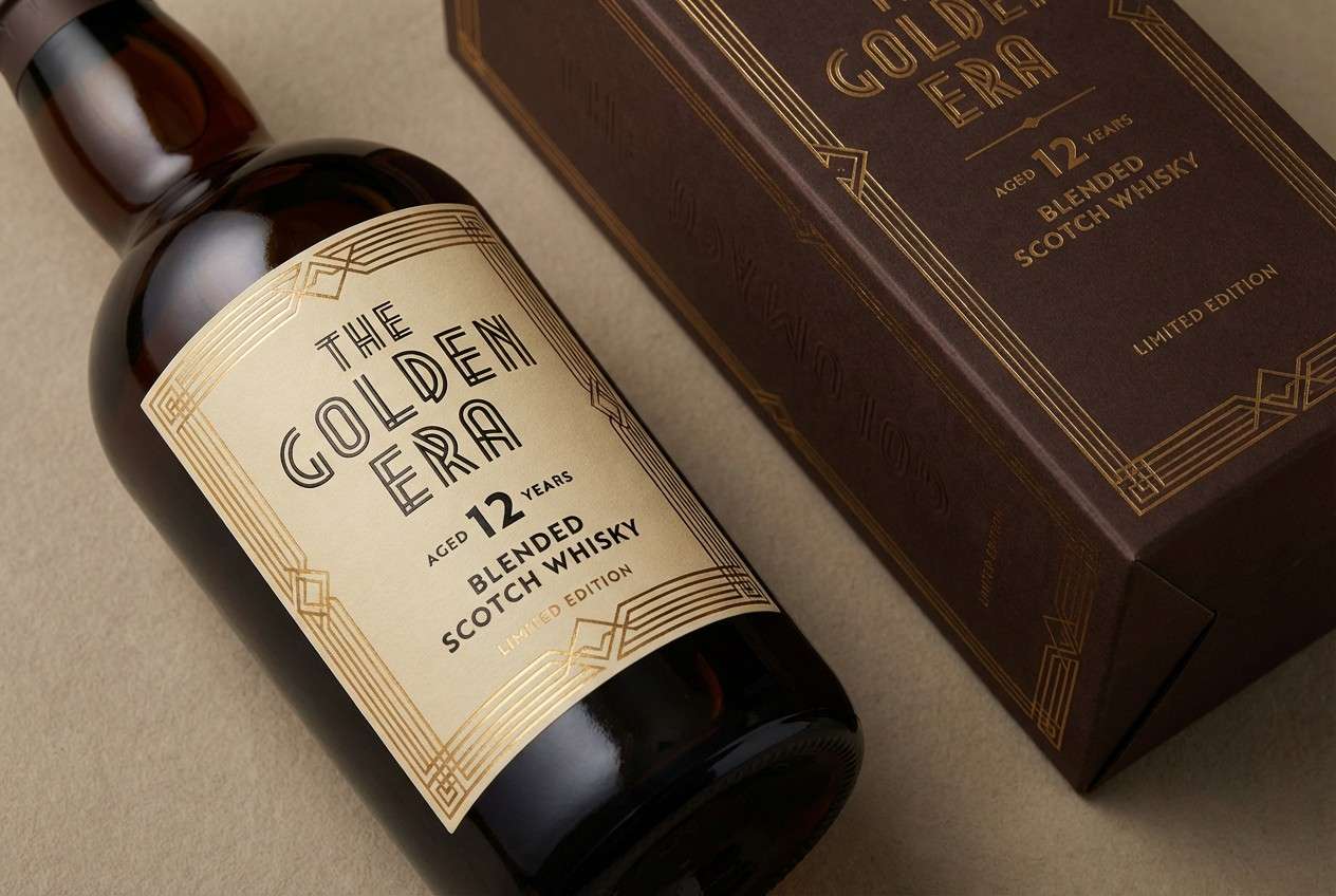 whiskey packaging shot