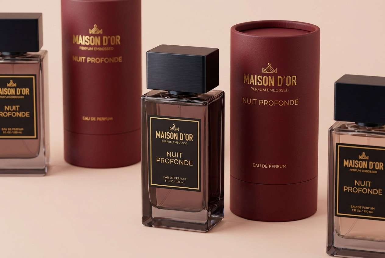 perfume box studio shot