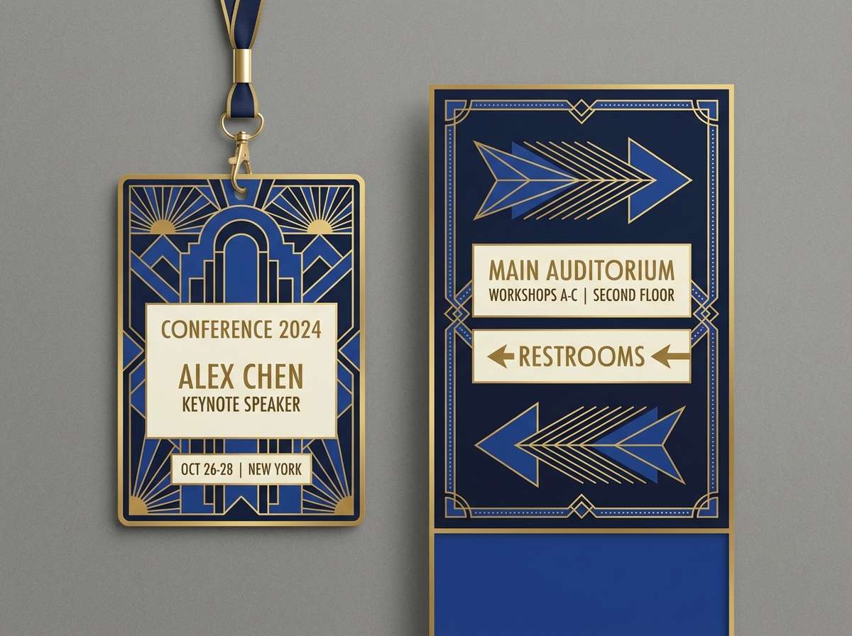 conference badge signage