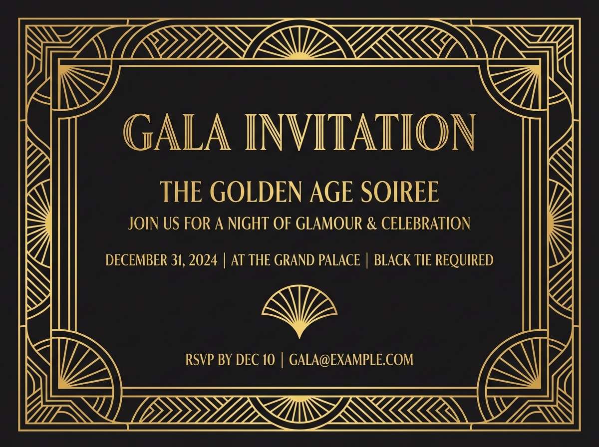 art deco gala poster