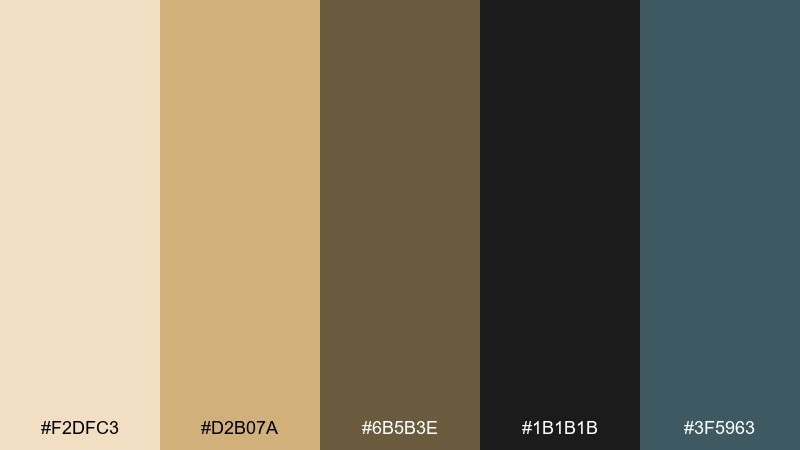 art deco gild color palette with hex codes