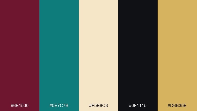art deco lounge color palette with hex codes