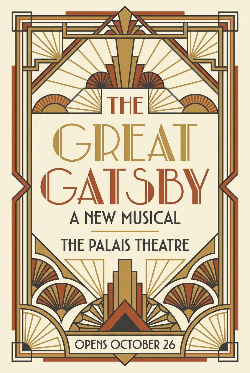 art deco poster layout