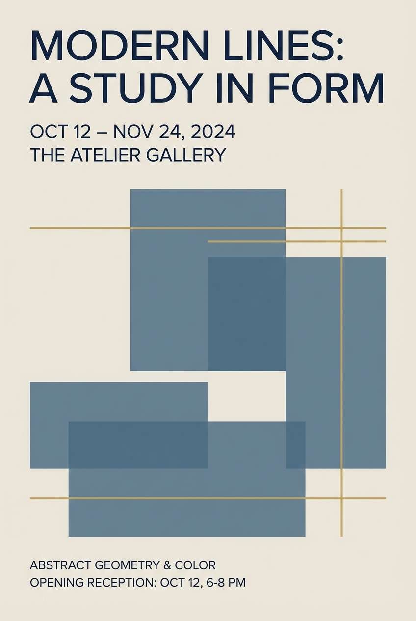 minimal exhibition poster