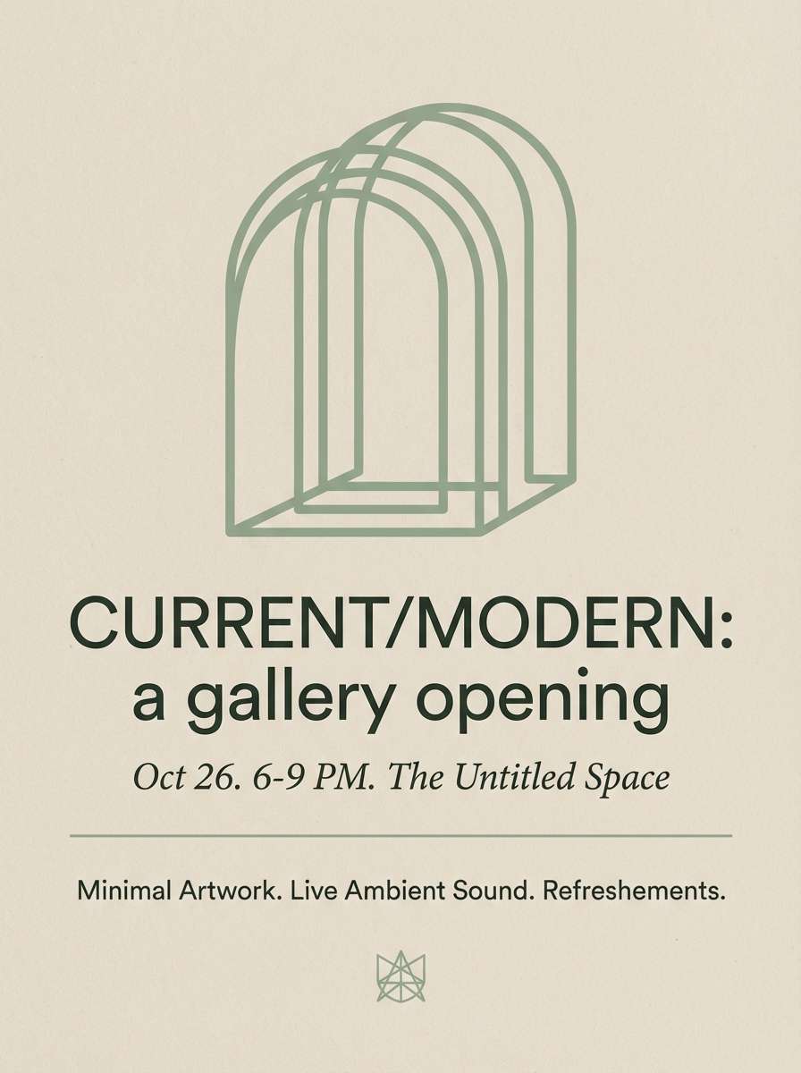 art gallery event flyer