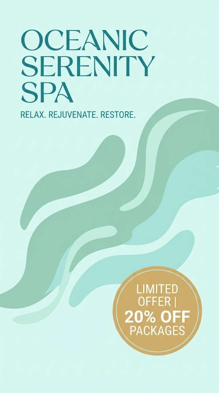 seafoam spa flyer design