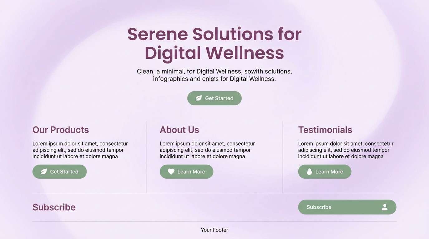 soft lilac ui mockup