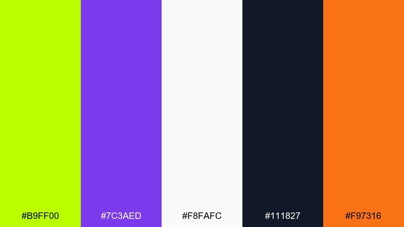 art poster pop chartreuse color palette with hex codes