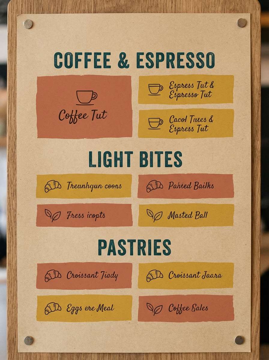 artisan cafe menu