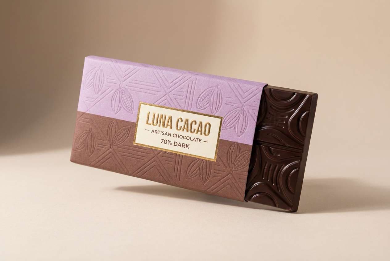 chocolate wrapper studio shot