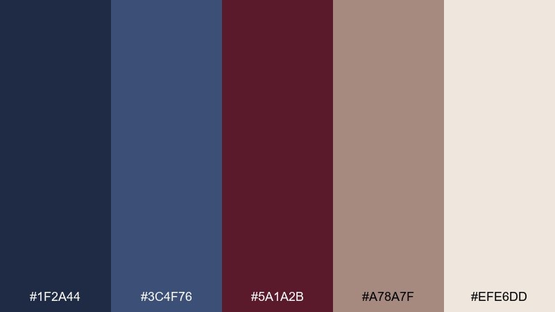 artisan coffeehouse color palette with hex codes