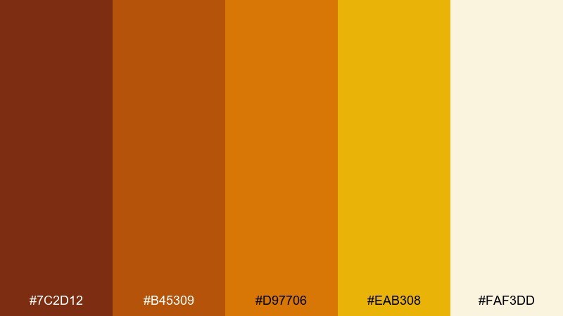 artisan leather goldleaf color palette with hex codes