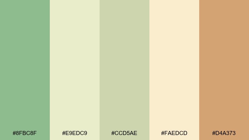 artisan soap bar dark sea green color palette with hex codes