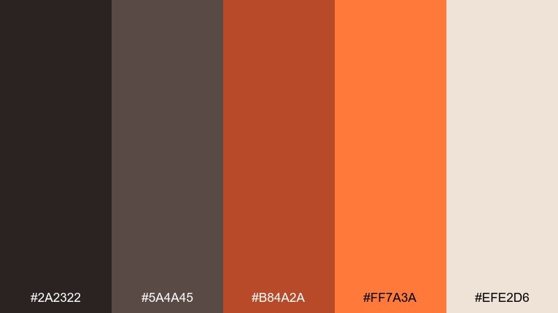 ashen glow lava color palette with hex codes