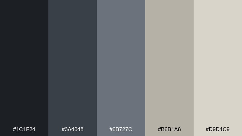 ashfall concrete dystopian color palette with hex codes
