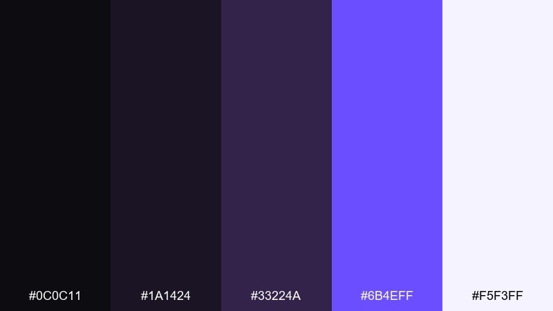 astral minimal brand color palette with hex codes