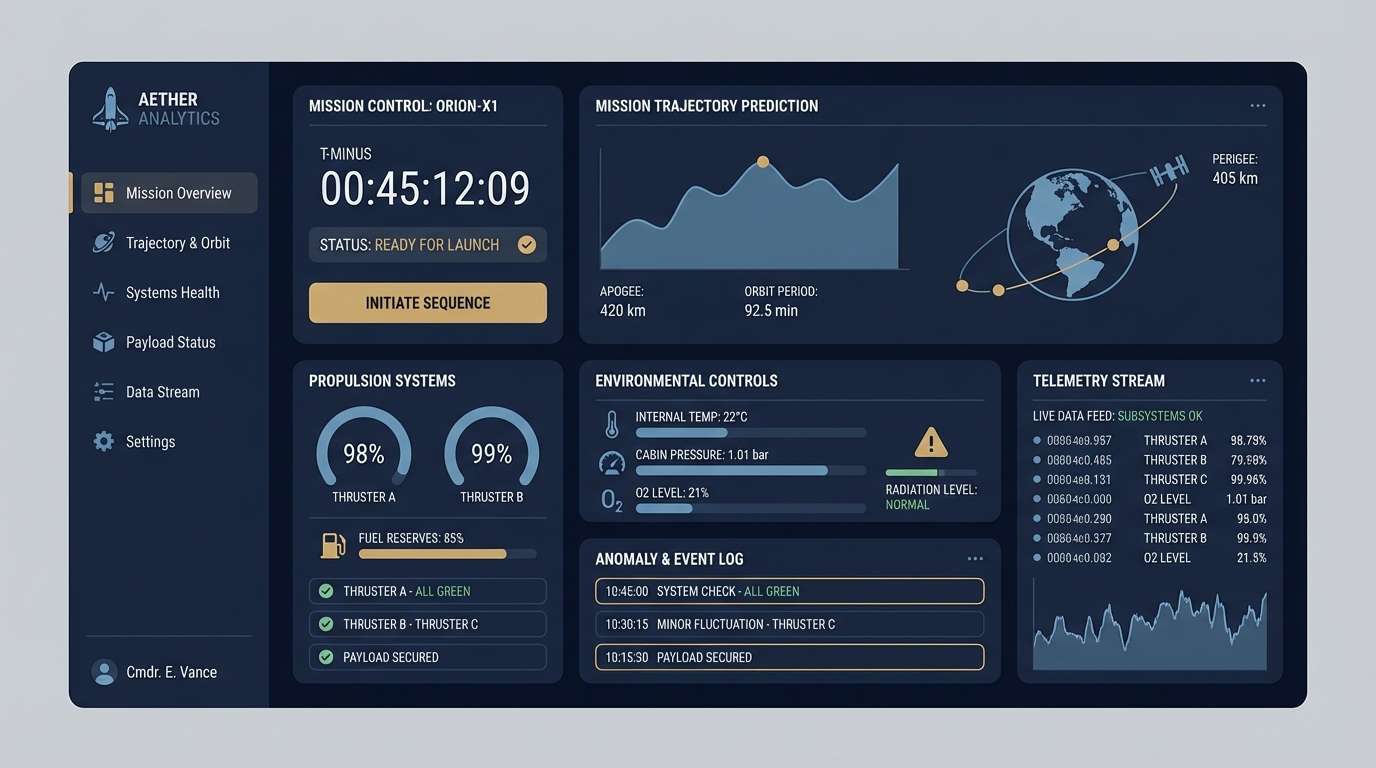 dark analytics ui dashboard