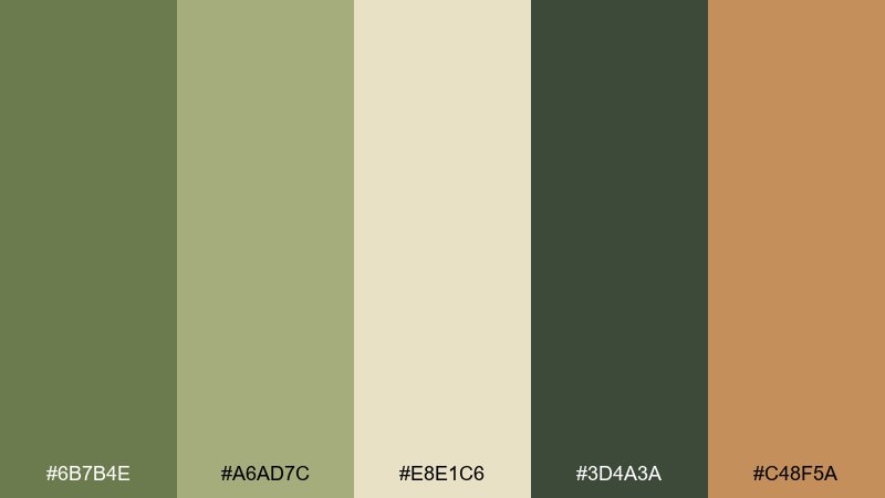 athena olive greek mythology color palette with hex codes