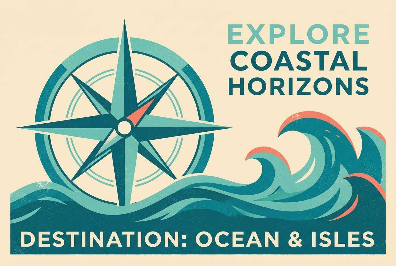 travel postcard graphic