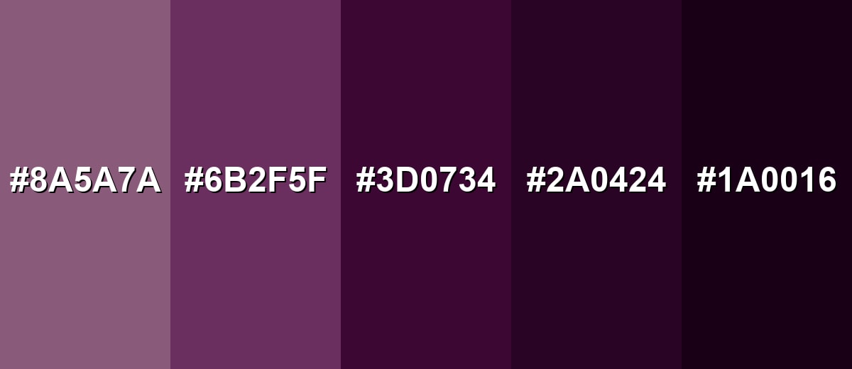 shades and variations of aubergine-color