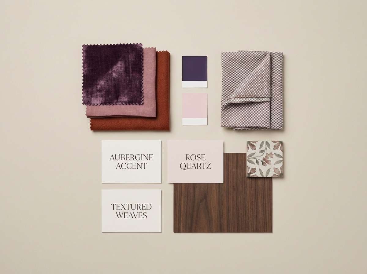 aubergine rose mood board