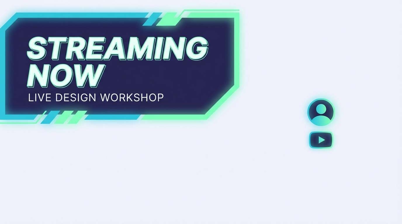 streaming thumbnail glow template